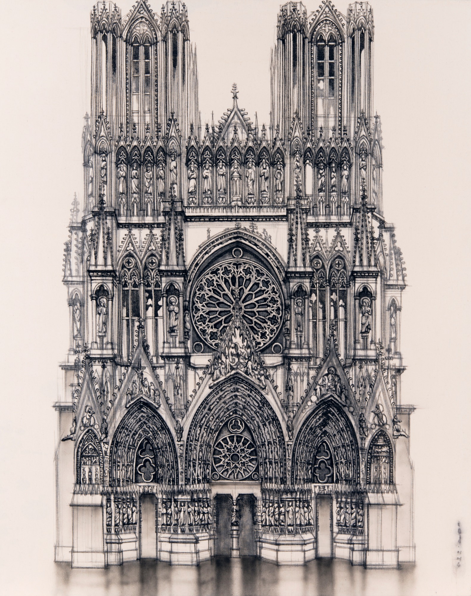 majestic form 03_위엄의 형태 03, 2014, 캔버스천에 수묵_Korean ink on canvas, 162x130cm