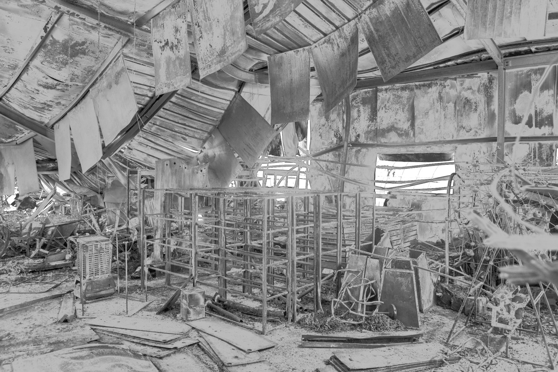 백색 풍경, 프린트, 150x450cm 4폭의 이미지공간설치, 2020