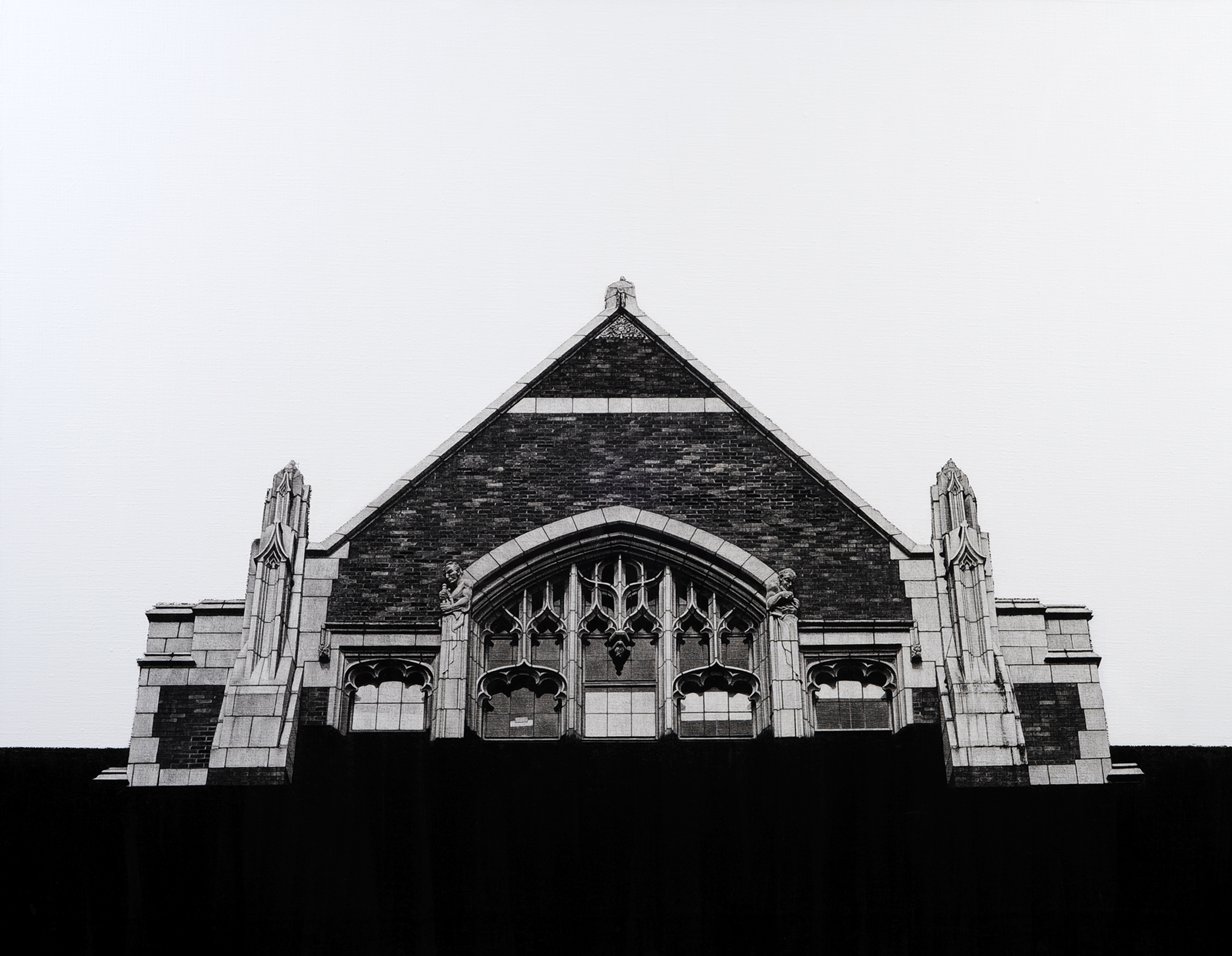 Art Buiding_새김, Oil pastel, acrylic on canvas_191x116.8cm_2019