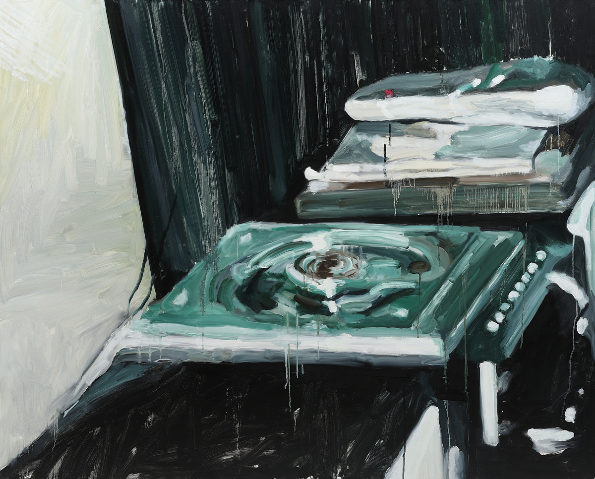음악이 틀어진 플레이어, 캔버스에 유화, 130.3×162.2cm, 2024